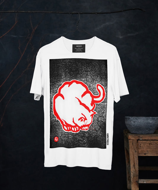 Hasegawa Sadanobu IV - Red cat Men's T-Shirt