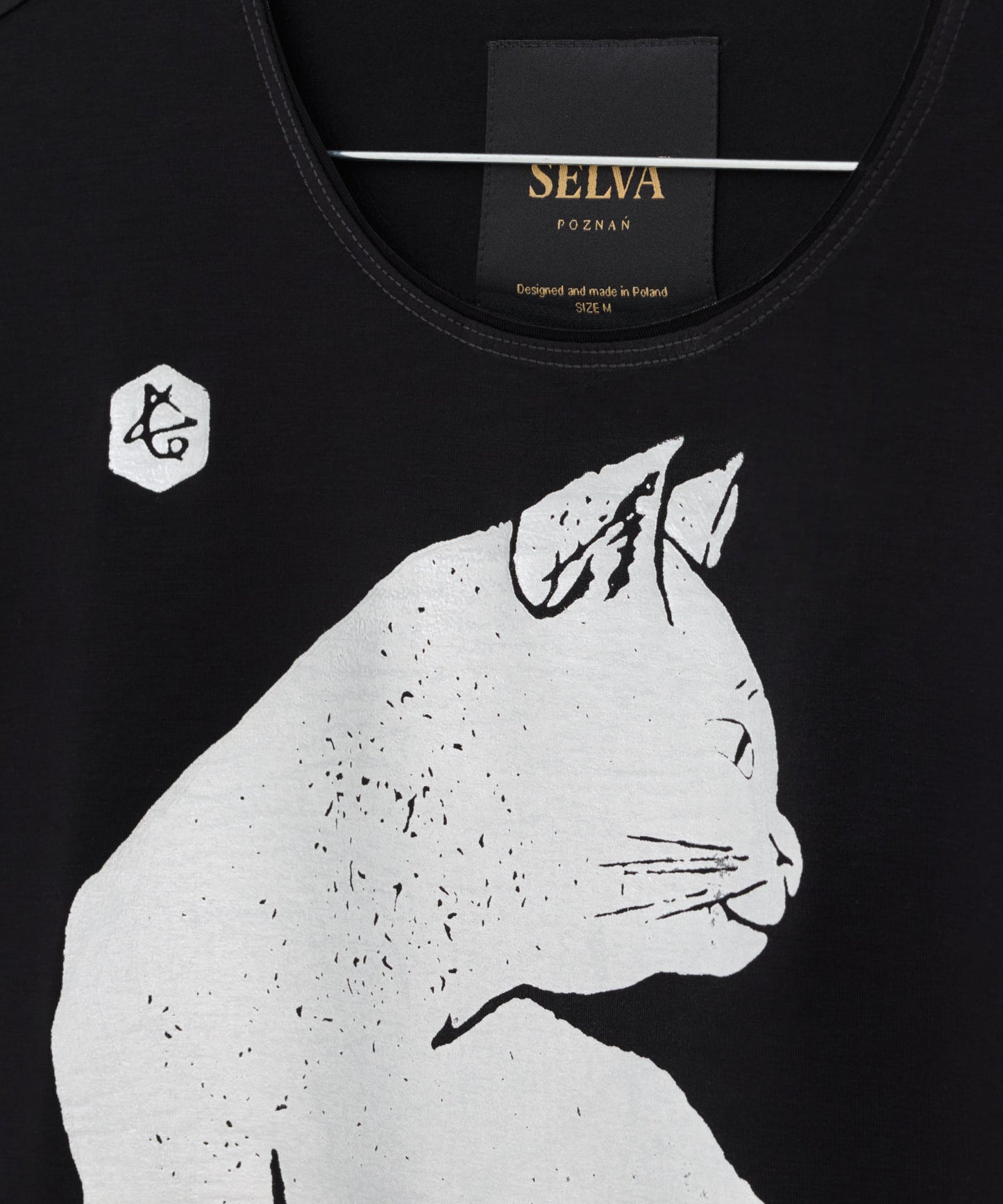 Koszulka męska - Hasegawa IV Sadanobu Cat Silver - czarna