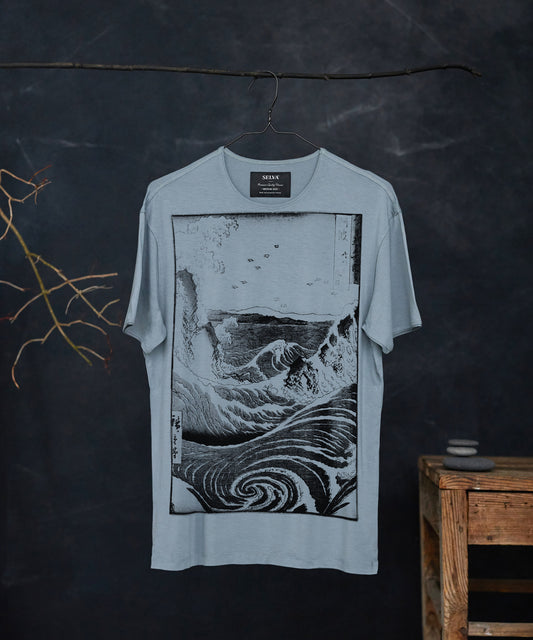 Hiroshige no. 46 Men’s T-Shirt – storm cloud