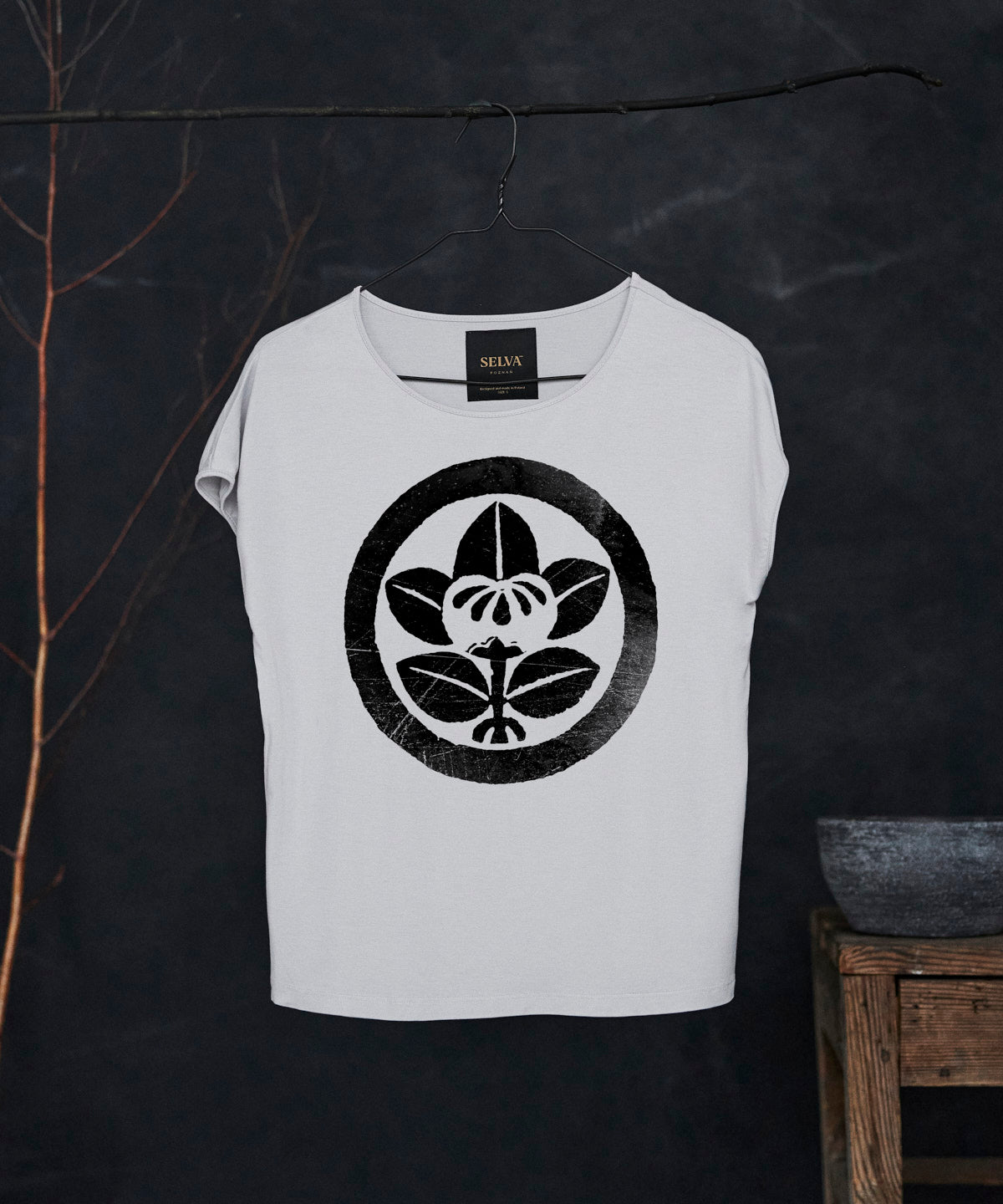 Hosoban benizuri-e sign hoar t-shirt woman