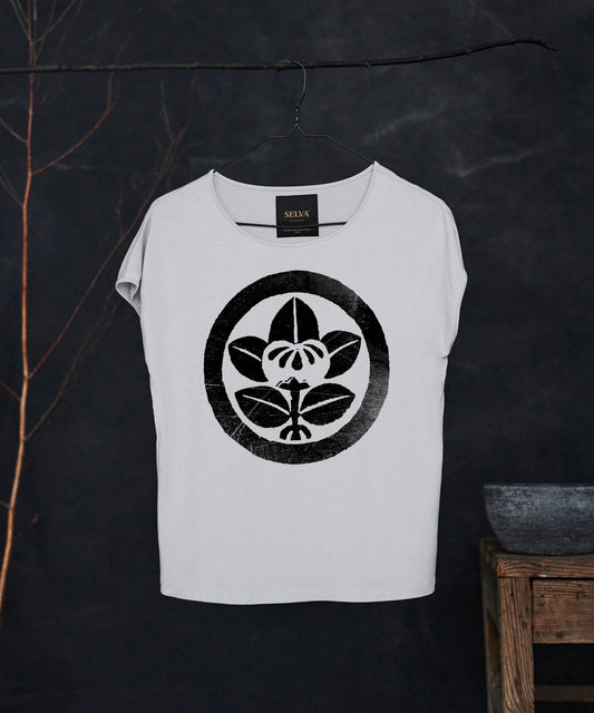 Hosoban benizuri-e sign hoar t-shirt woman