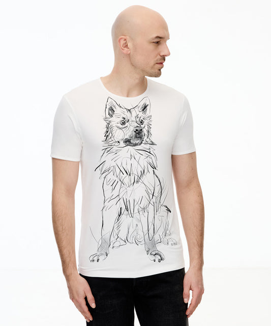Icelandic Sheepdog Men's White T-Shirt