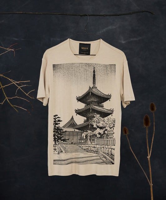 Ito Nisaburo „The Pagoda of Kiyomizu Temple” Men’s T-Shirt – hummus