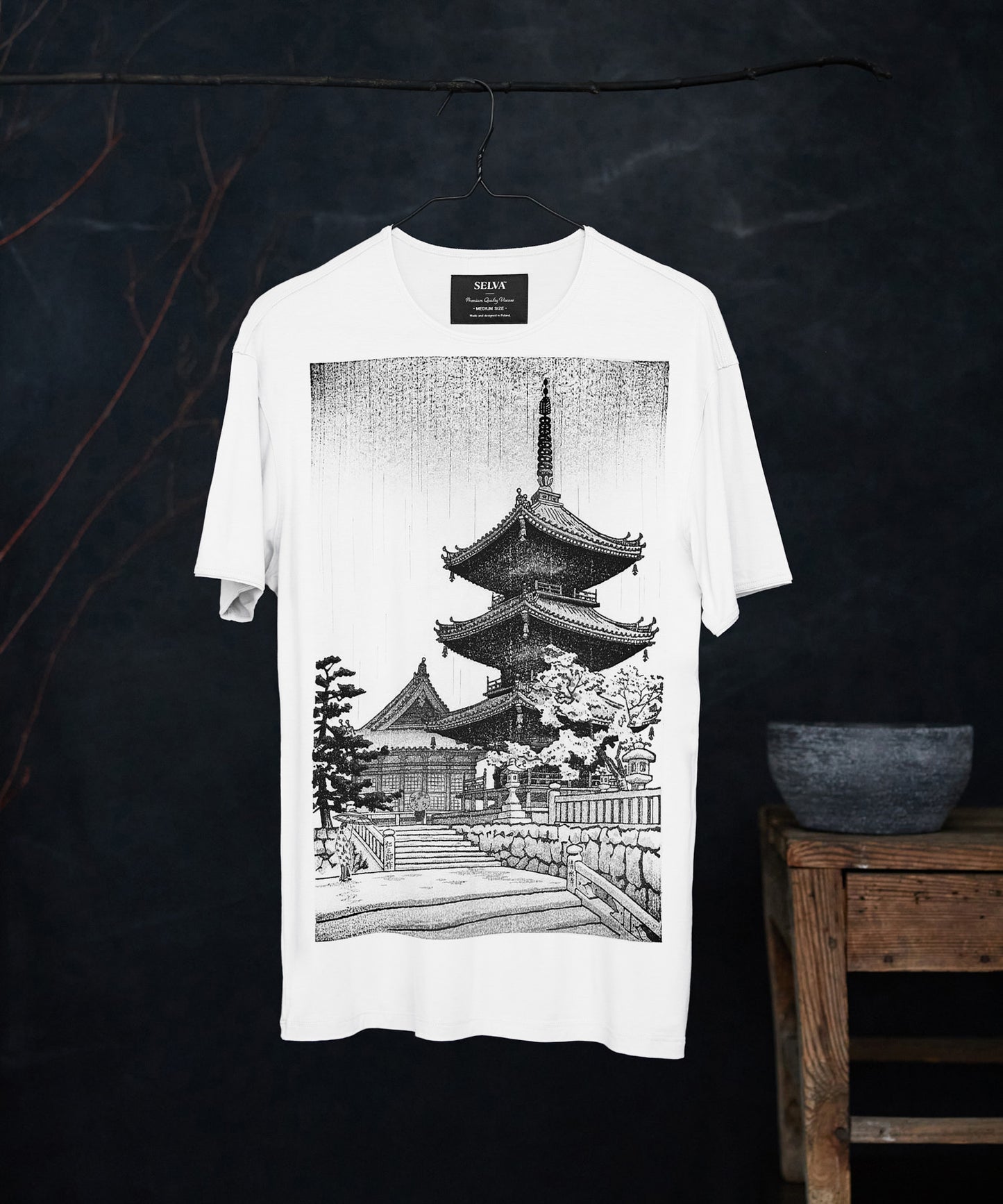 Ito Nisaburo „The Pagoda of Kiyomizu Temple” Men’s T-Shirt – white
