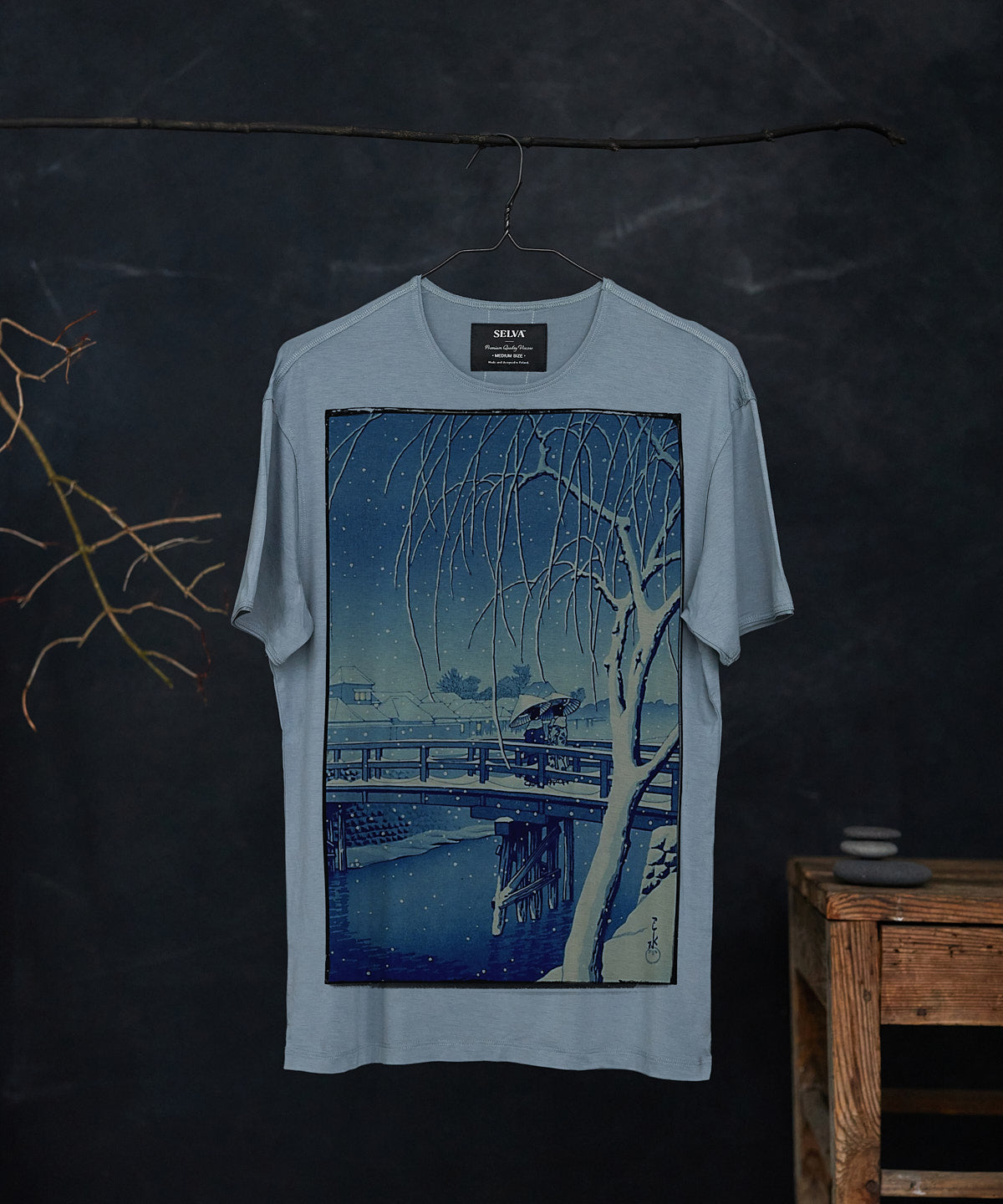 Kawase Hasui No. 2 Men’s T-Shirt – storm cloud