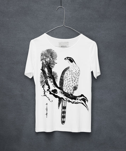 Kitagawa Utamaro / Falcon and Pine Tree White