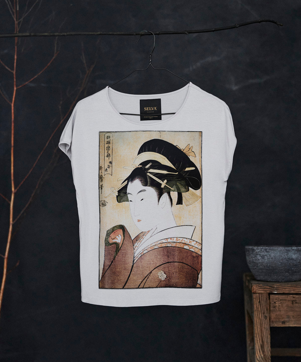 Koszulka damska - Kitagawa Utamaro No. 33 - popielaty