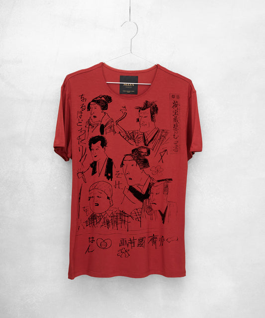Kuniyoshi no. 49 Men’s T-Shirt – marsala