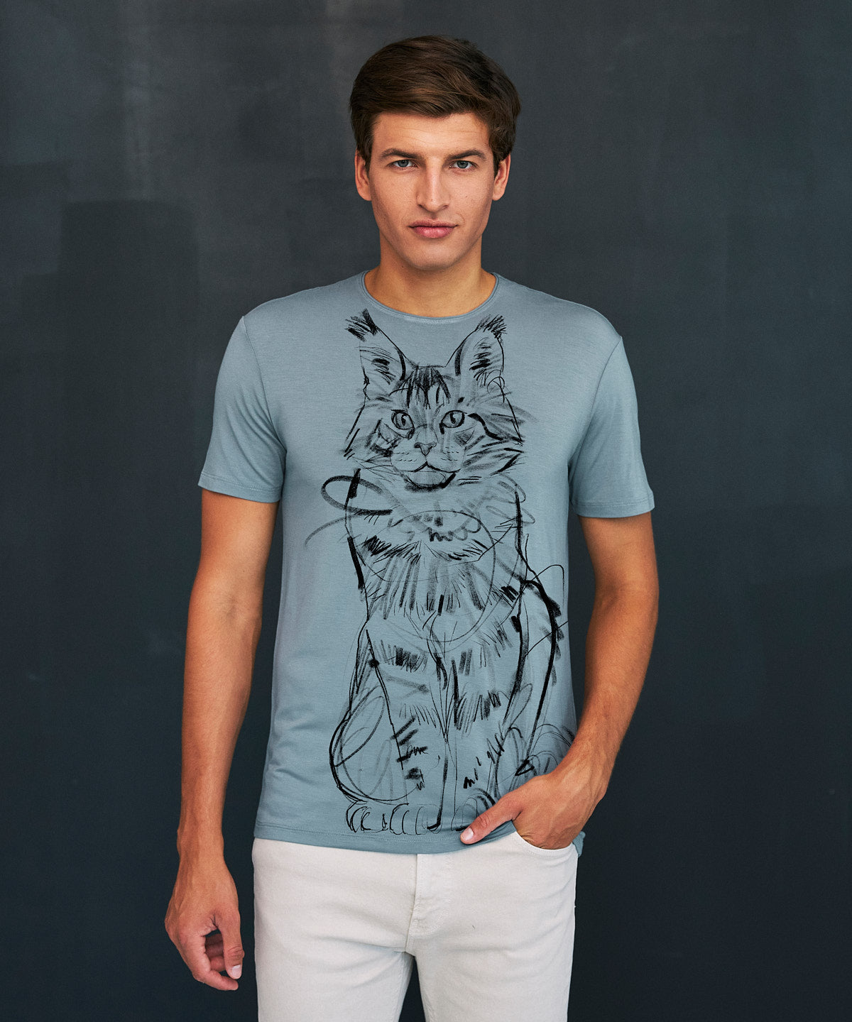 Maine Coon Men's Storm Cloud T-Shirt