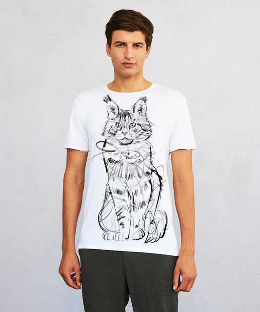Maine Coon Men's White T-Shirt