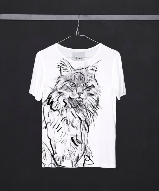 Norwegian Forest Cat Women's White T-Shirt