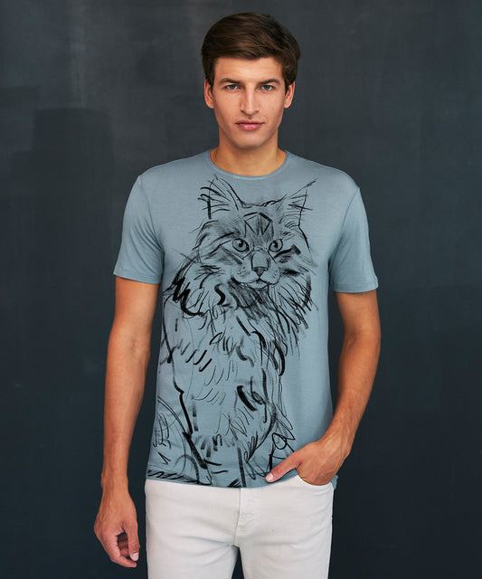 Norwegian Forest Cat Men's Storm Cloud T-Shirt