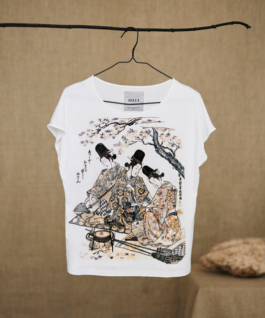 Okumura Masanobu no.1 white t-shirt woman