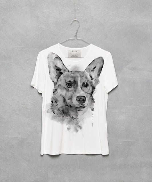 Pembroke Corgi white t-shirt woman