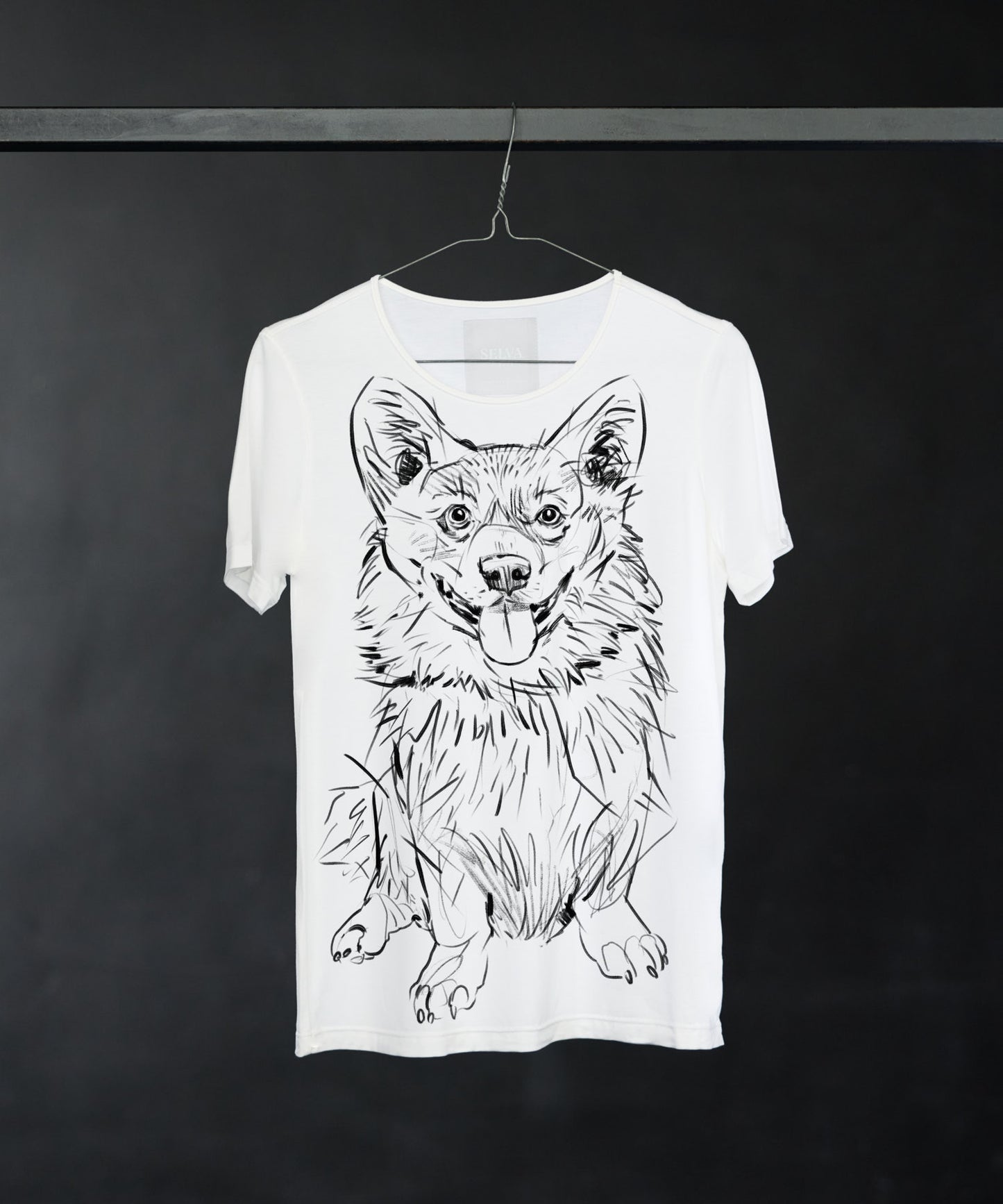 Koszulka damska - Welsh Corgi Pembroke - wzór 2 - Biała
