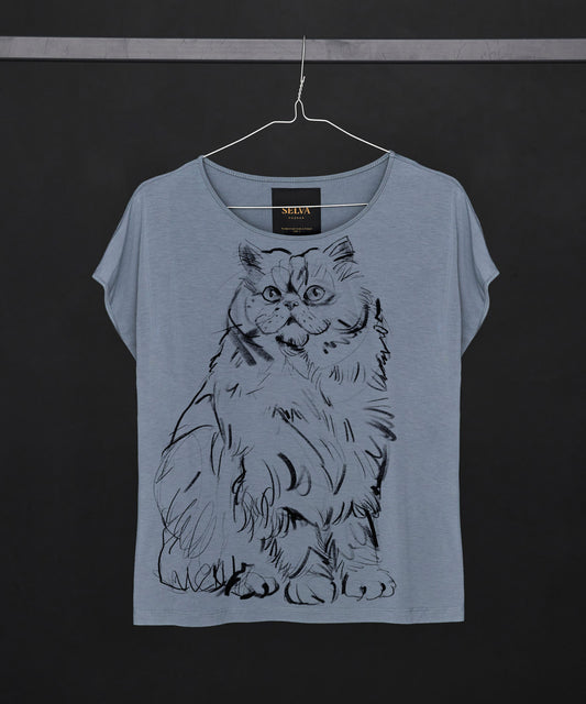 Persian Cat No. 2 Women's Storm Cloud T-Shirt