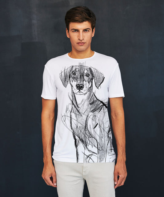 Doberman Pinscher No. 2 Men's White T-Shirt