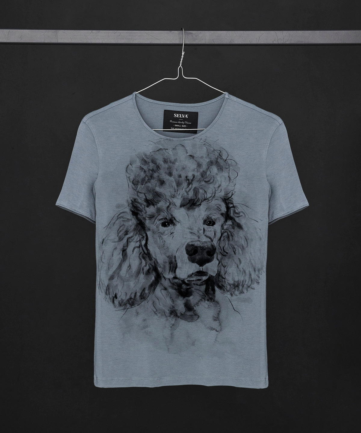 Koszulka damska - Poodle - No. 2 - Storm Cloud