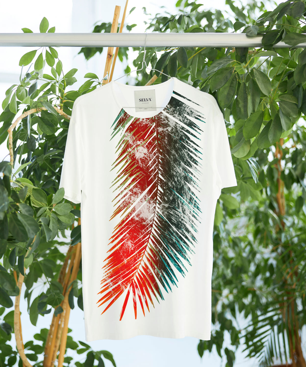 Red&Blue leaf T-shirt