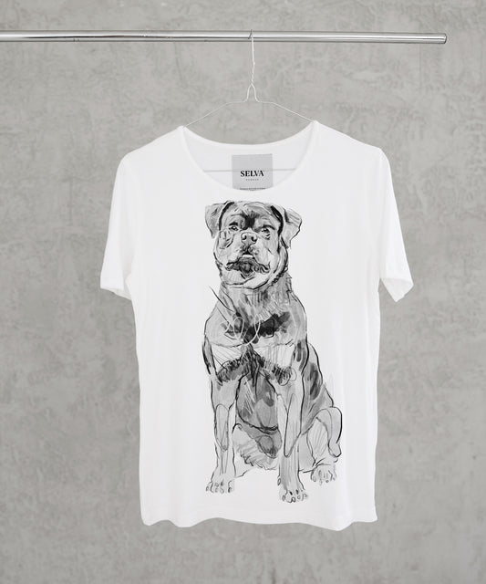 Koszulka damska - Rottweiler - No. 2 - Biała