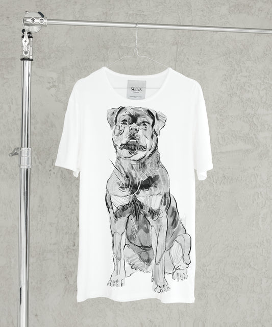Koszulka męska - Rottweiler - No. 2 - Biała