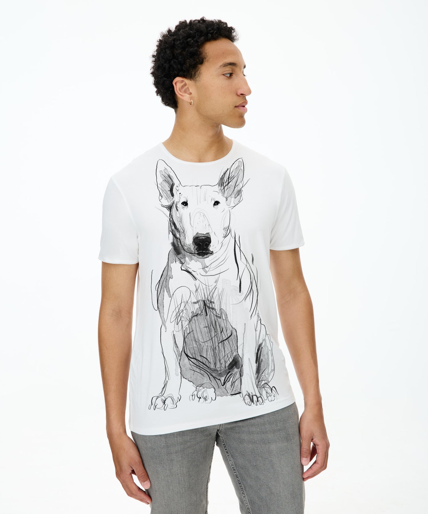 Bull Terrier No. 2 Men’s White T-Shirt