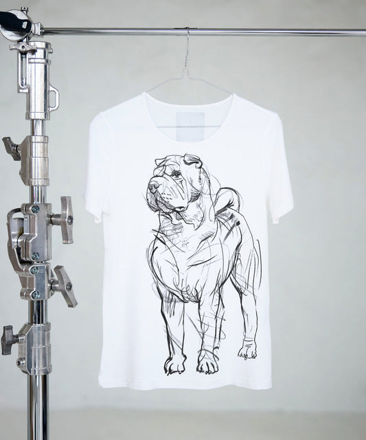 Koszulka damska - Shar Pei - Biała