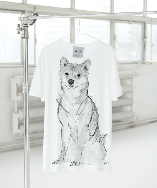 Koszulka męska - Shiba Inu - No. 2 - Biała