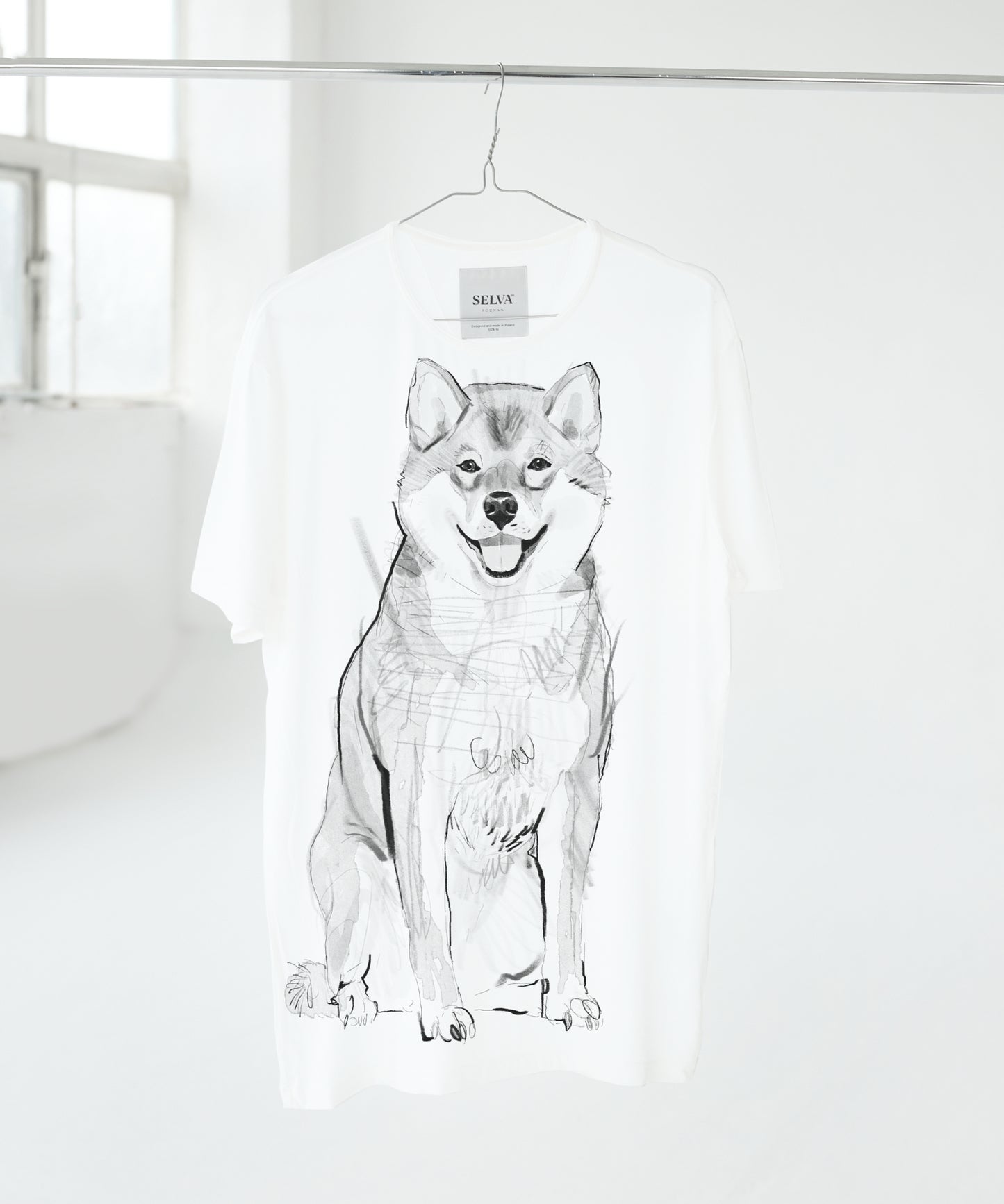 Koszulka męska - Shiba Inu - No. 3 - Biała