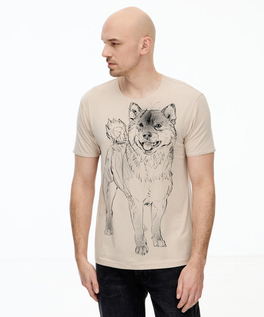 Koszulka męska - Shiba inu No. 4 - hummus