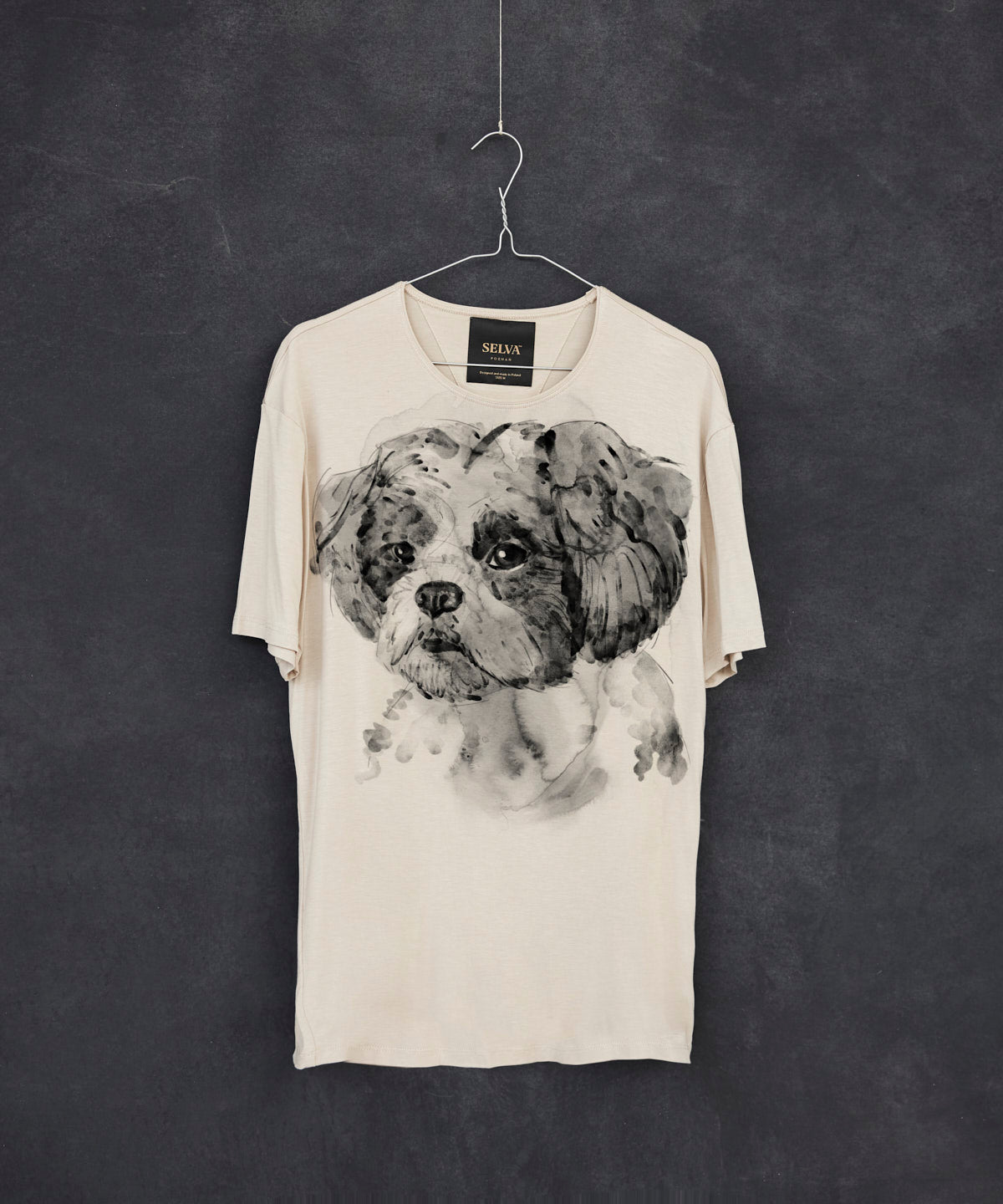 Koszulka męska - Shih tzu - No. 2 - Hummus