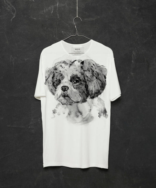 Koszulka męska - Shih tzu - No. 2 - Biała