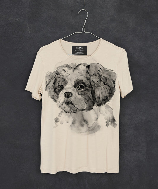Koszulka damska - Shih tzu - No. 2 - Hummus