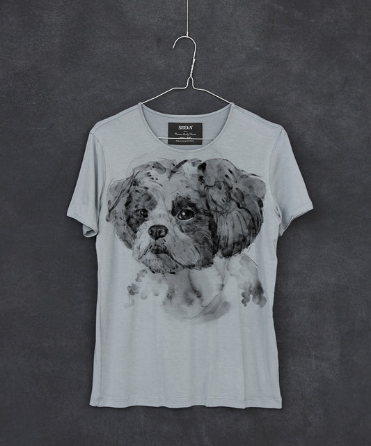 Koszulka damska - Shih tzu - No. 2 - Storm Cloud