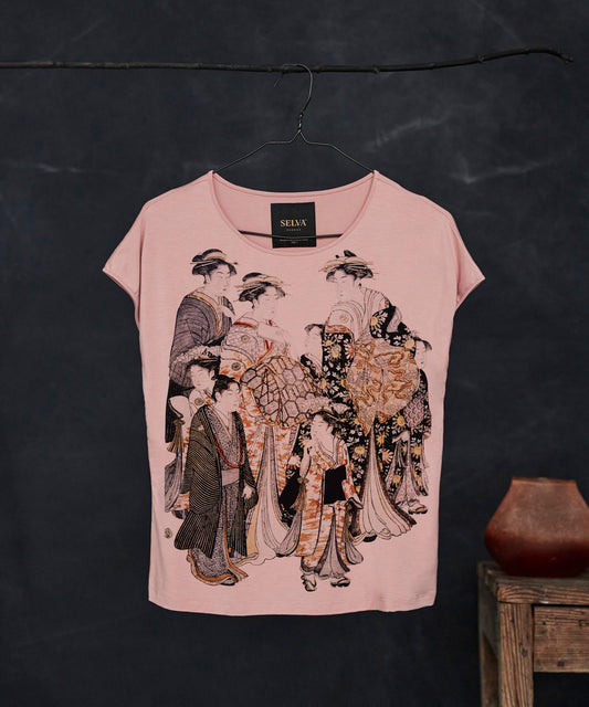 Katsukawa Shuncho no. 1 T-shirt Woman light pink