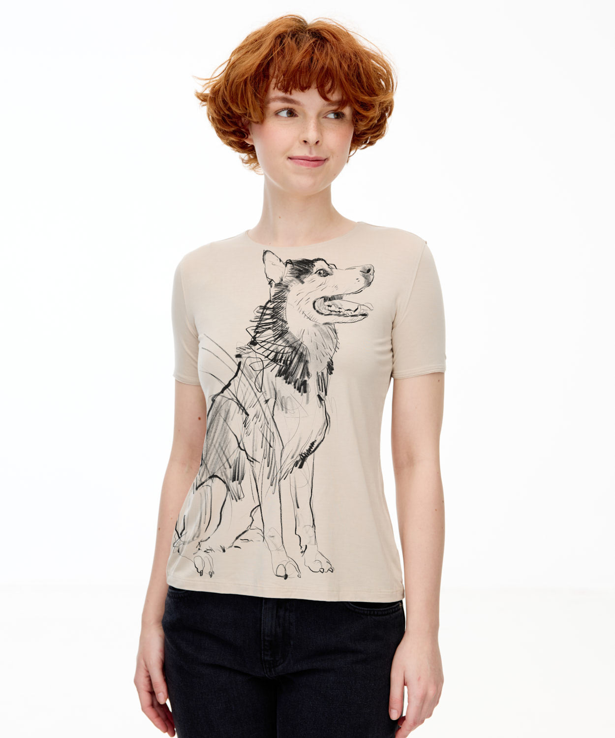 Siberian Husky No. 2 Women's Hummus T-Shirt
