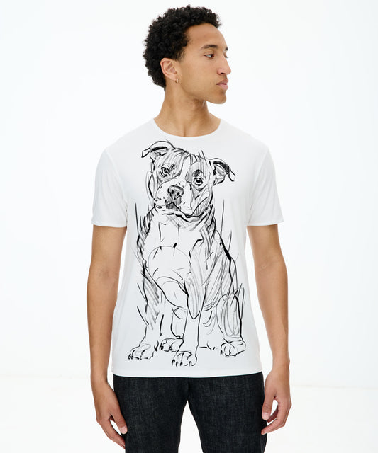 Staffordshire Bull Terrier No. 1 Men's White T-Shirt