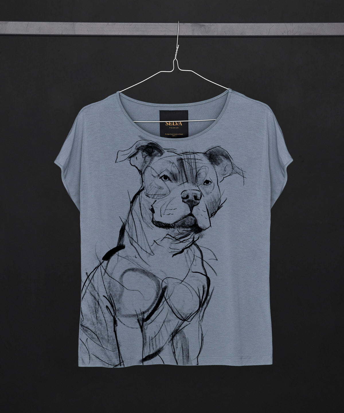 Koszulka damska - Staffordshire Bull Terrier - No. 1 -  Storm Cloud