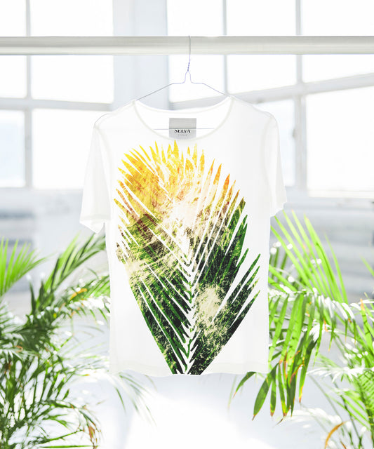 Sunset Leaf T-shirt Woman
