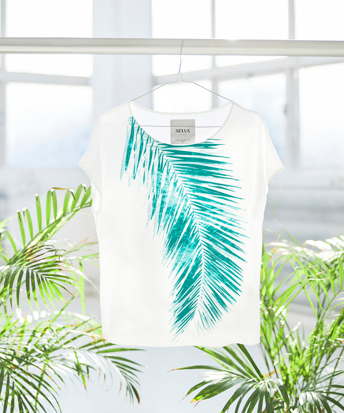 Teal leaf T-shirt Woman