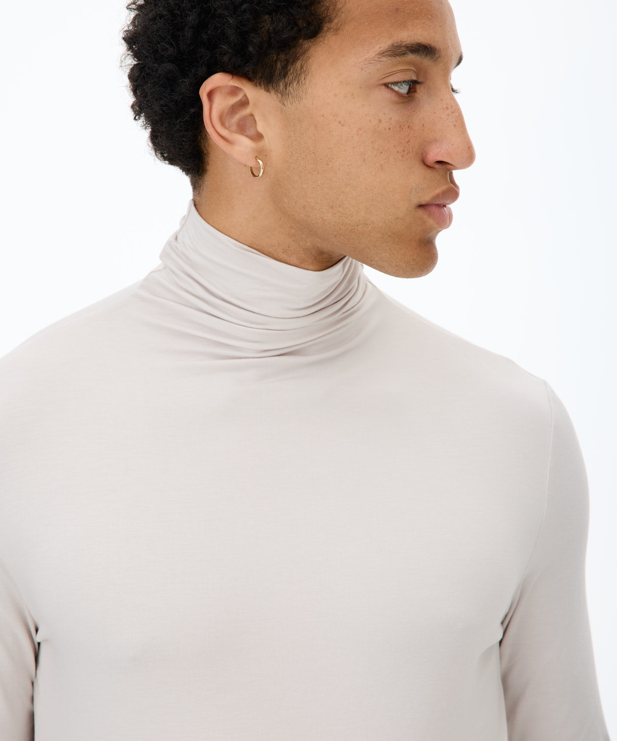Cool Beige Turtleneck