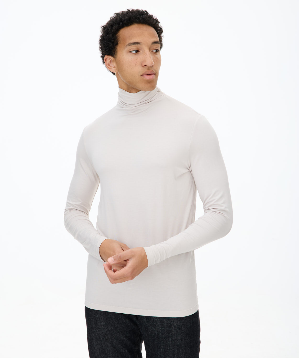 Cool Beige Turtleneck