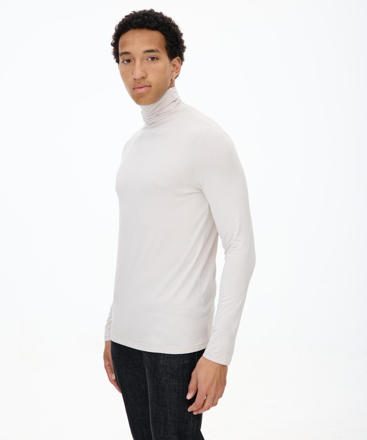 Cool Beige Turtleneck