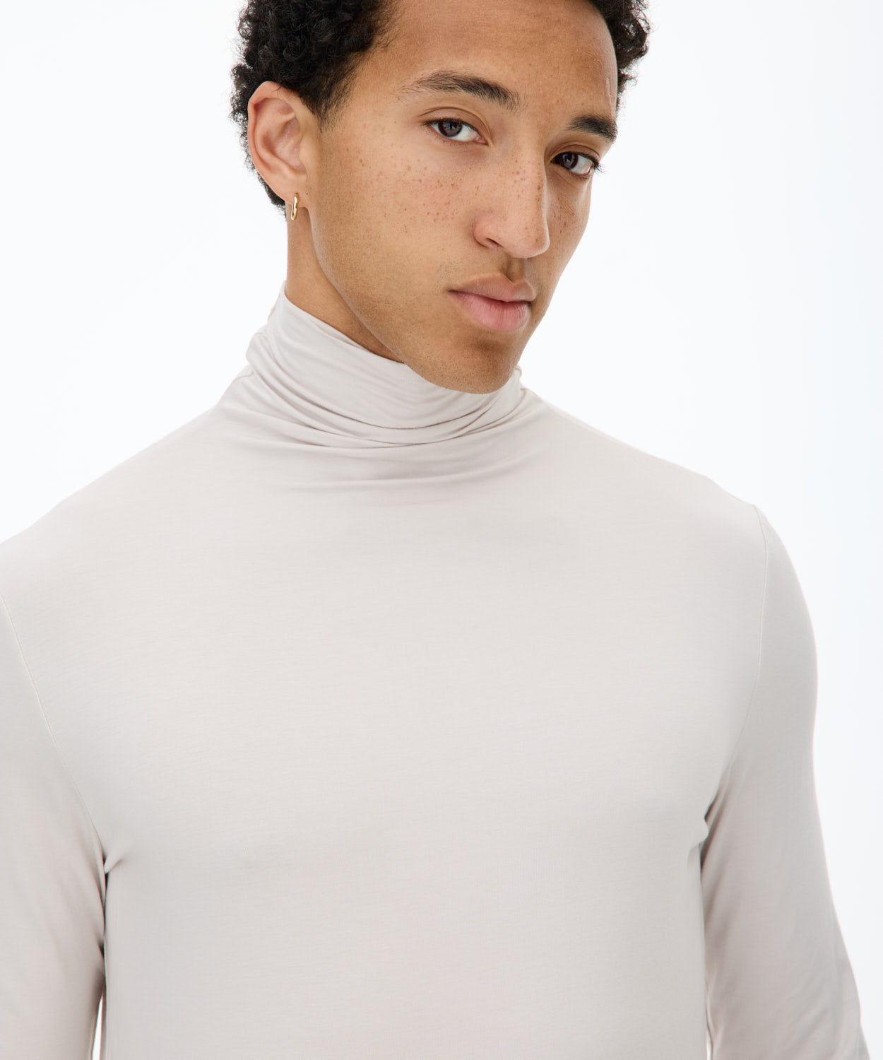 Cool Beige Turtleneck