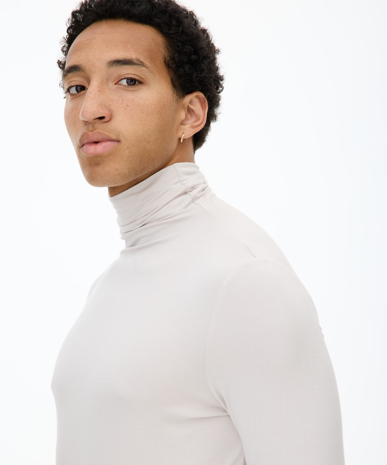 Cool Beige Turtleneck