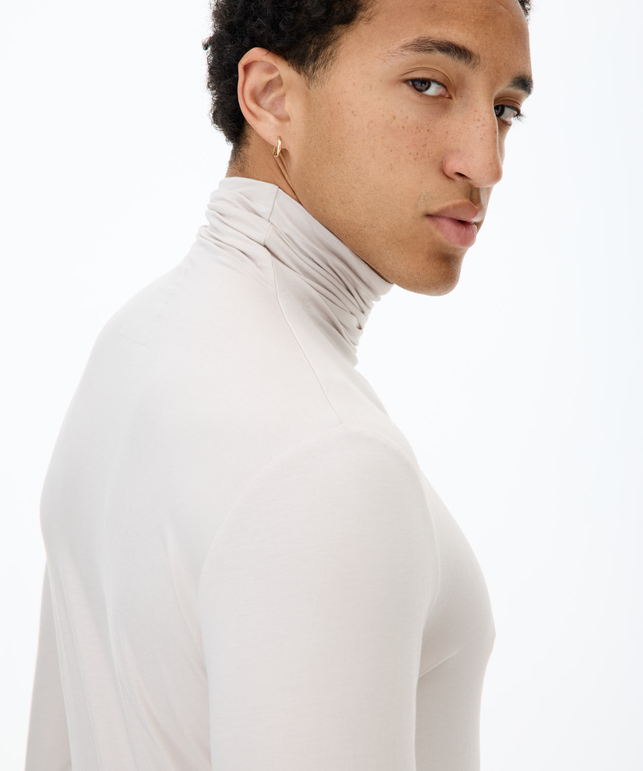 Cool Beige Turtleneck