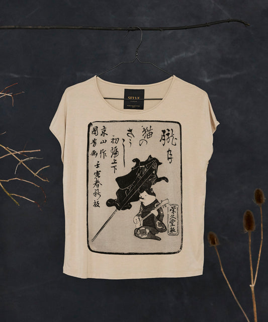 Ukiyo-e no.35 hummus t-shirt woman