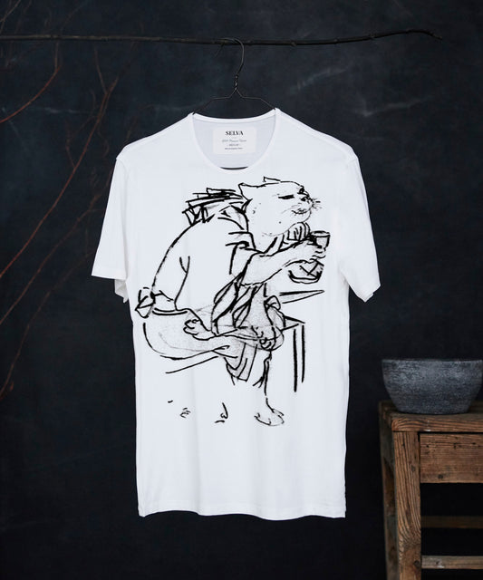 Unknown artist sketch no.55 white t-shirt man