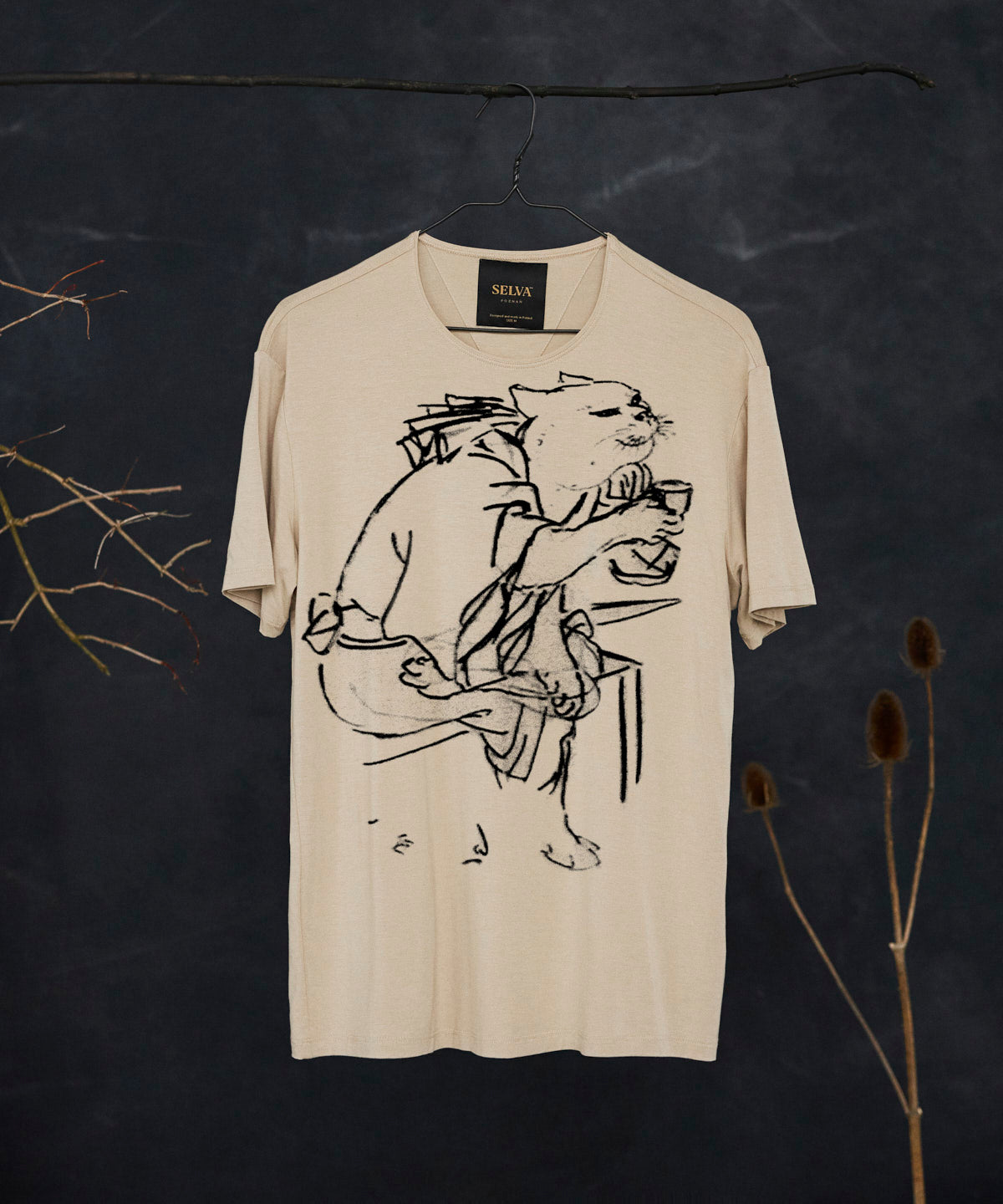 Unknown artist sketch no.55 hummus t-shirt man