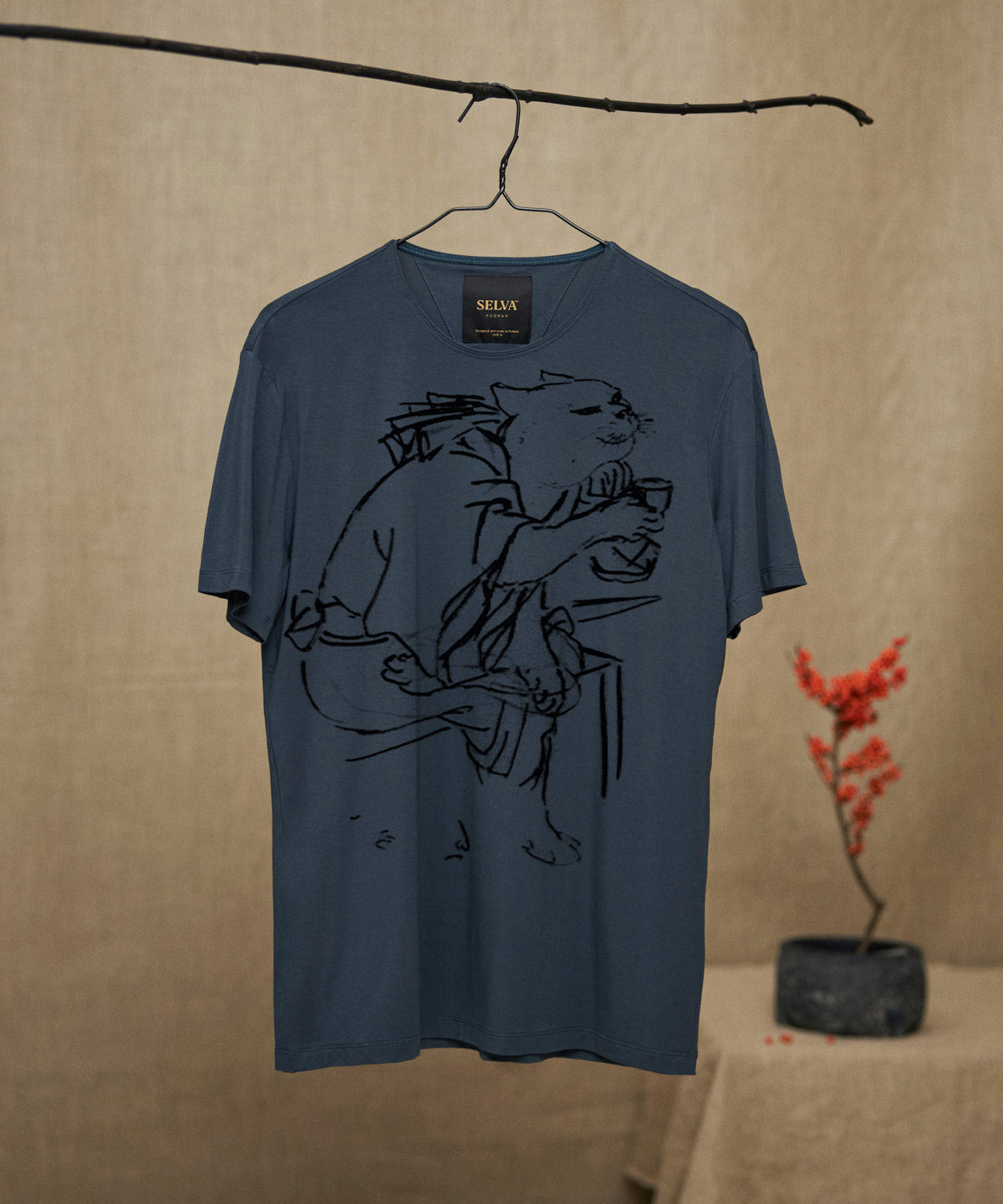 Unknown artist sketch no.55 dark cool gray t-shirt man